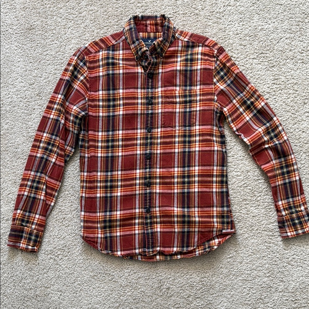 Flannel Shirt - Rust Orange